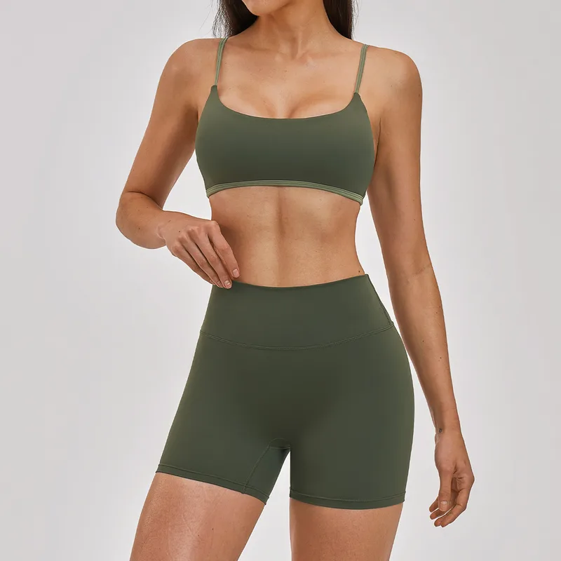 Women's Sports Bra Shorts Set