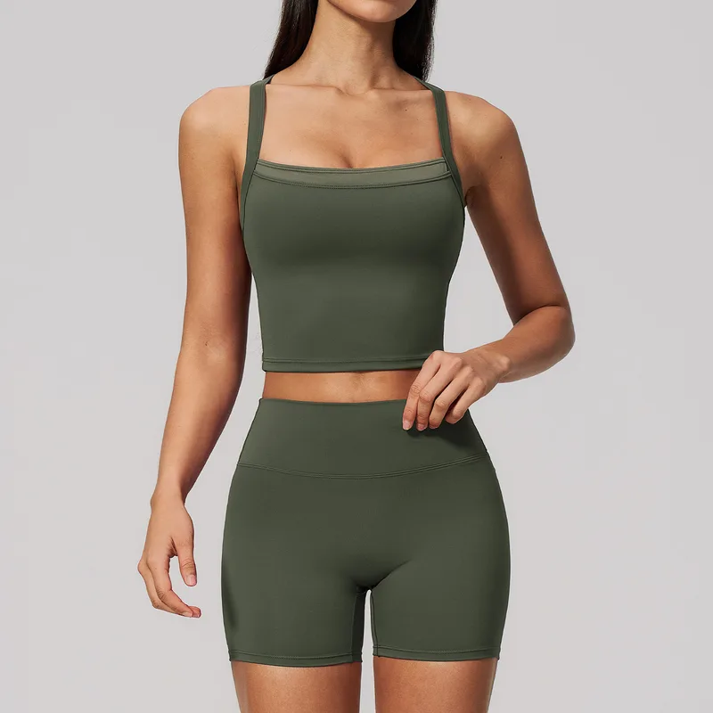 Women's Sports Bra Shorts Set