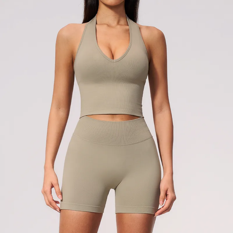 Women's Sports Bra Shorts Set