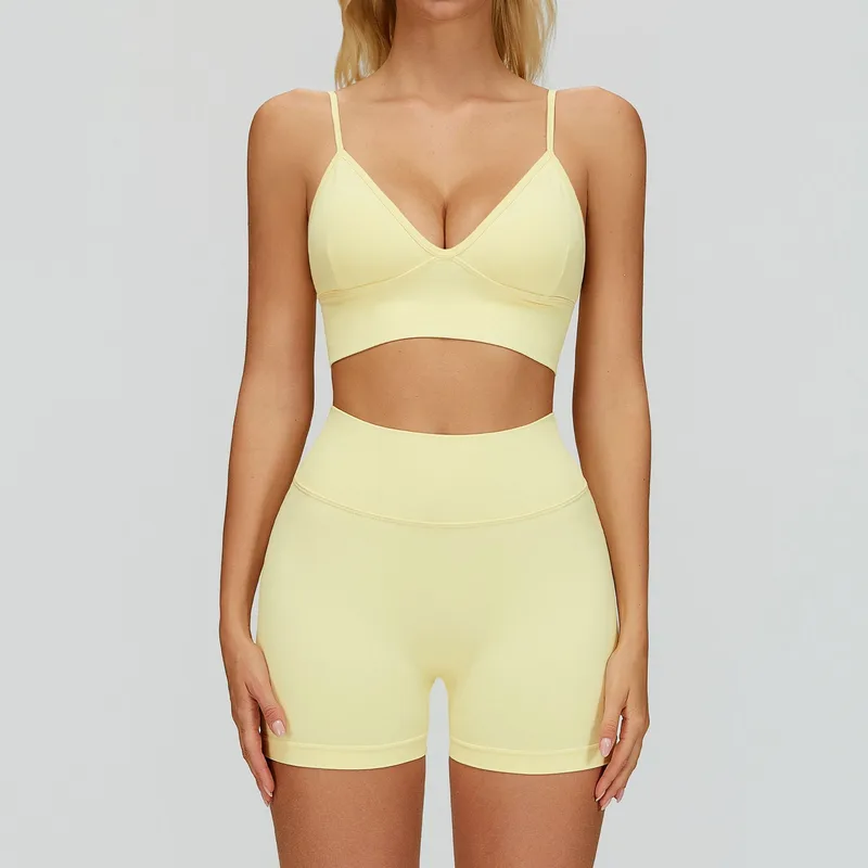 Women's Sports Bra Shorts Set