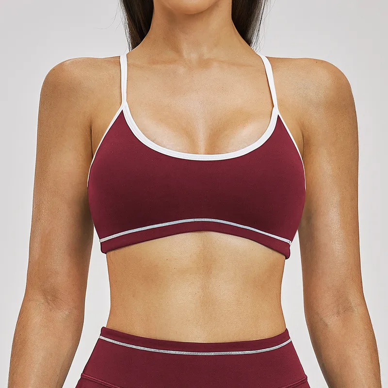 Women's Color Block Yoga Sports Bra