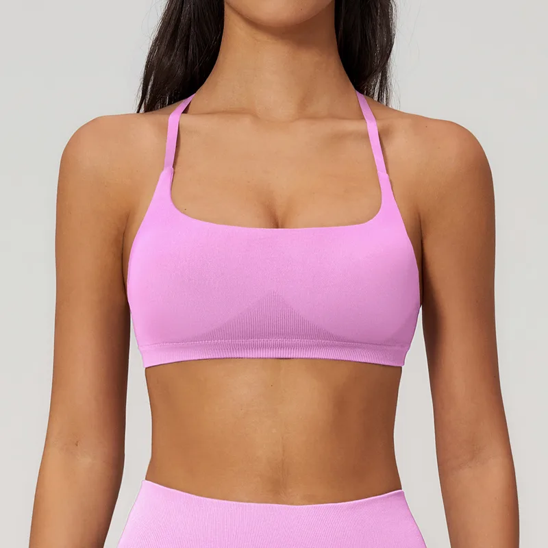 Women's Seamless Cross Back Sports Bra