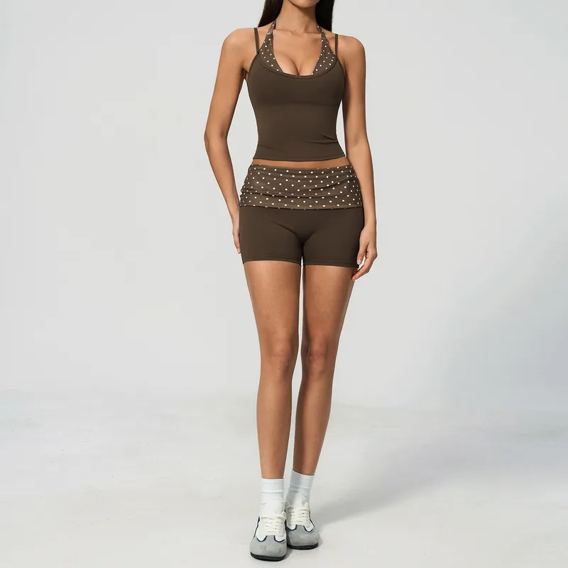 Women's Sports Bra Shorts Set