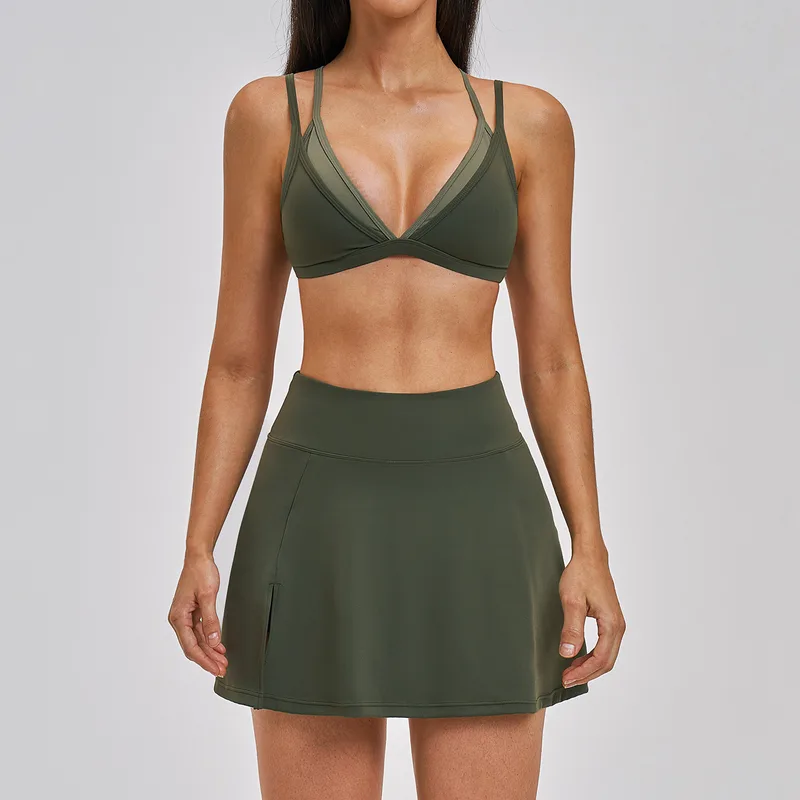 Women's Sports Bra Shorts Set