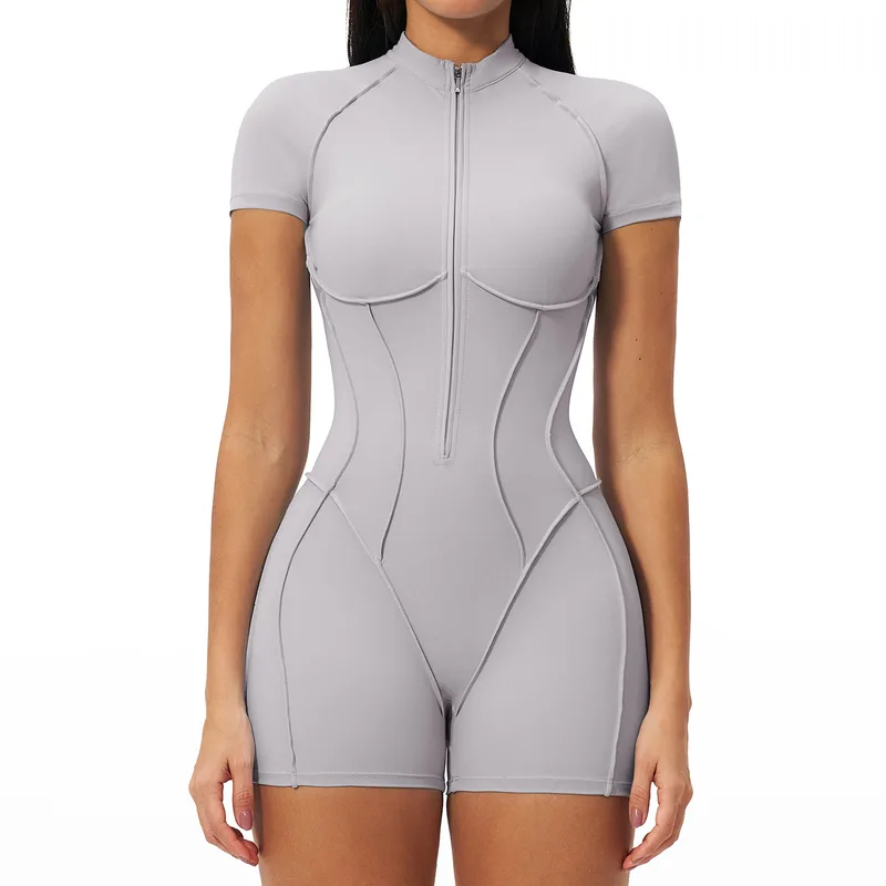 Women's Scrunch Stand Collar Workout Bodysuit