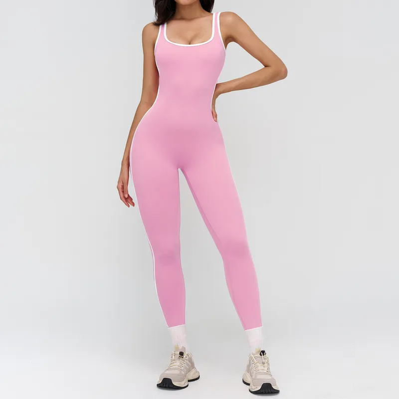 Women's Square Neck Yoga Workout Bodysuit