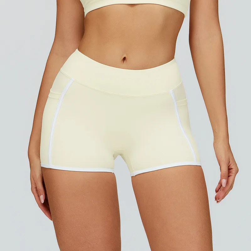 Women's Fitted Color Block Yoga Shorts