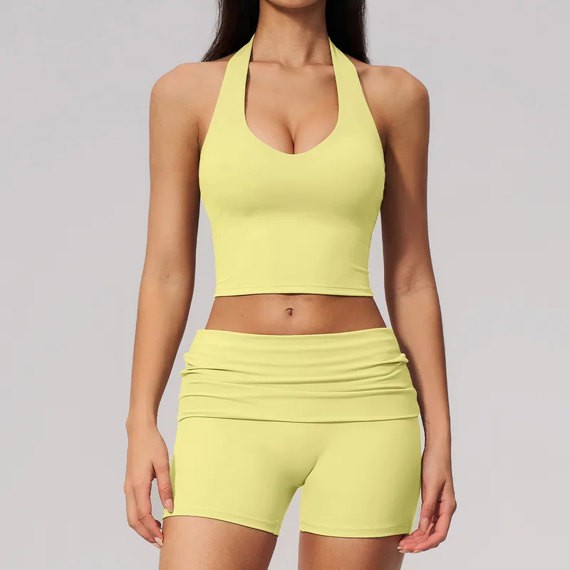Women's Padded Cross Back Yoga Set