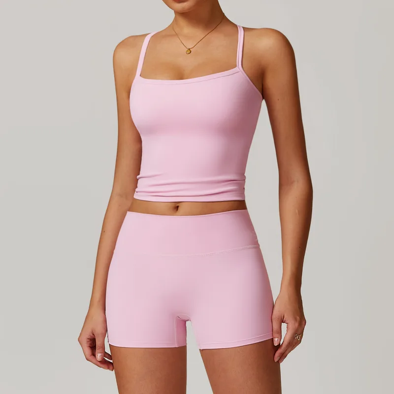 Women's Sports Bra Shorts Set